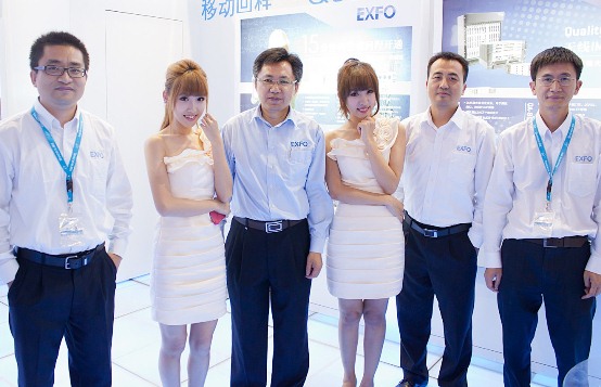 EXFO Team present at the booth